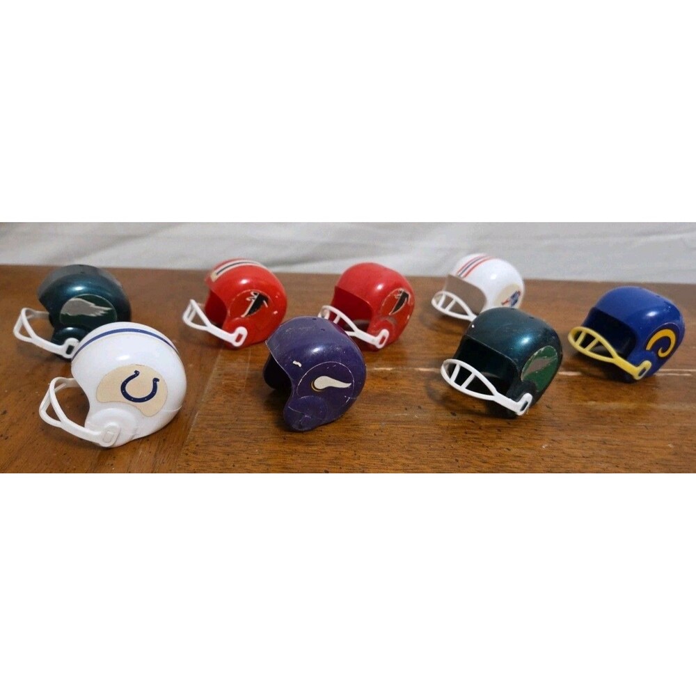 NFL Mini Gumball Football Helmets NFC/AFC Lot Of 8 Vintage 1970s